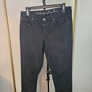 Juicy Couture The Penelope Skinny Jean/Black with back pocket Zippers Size 31